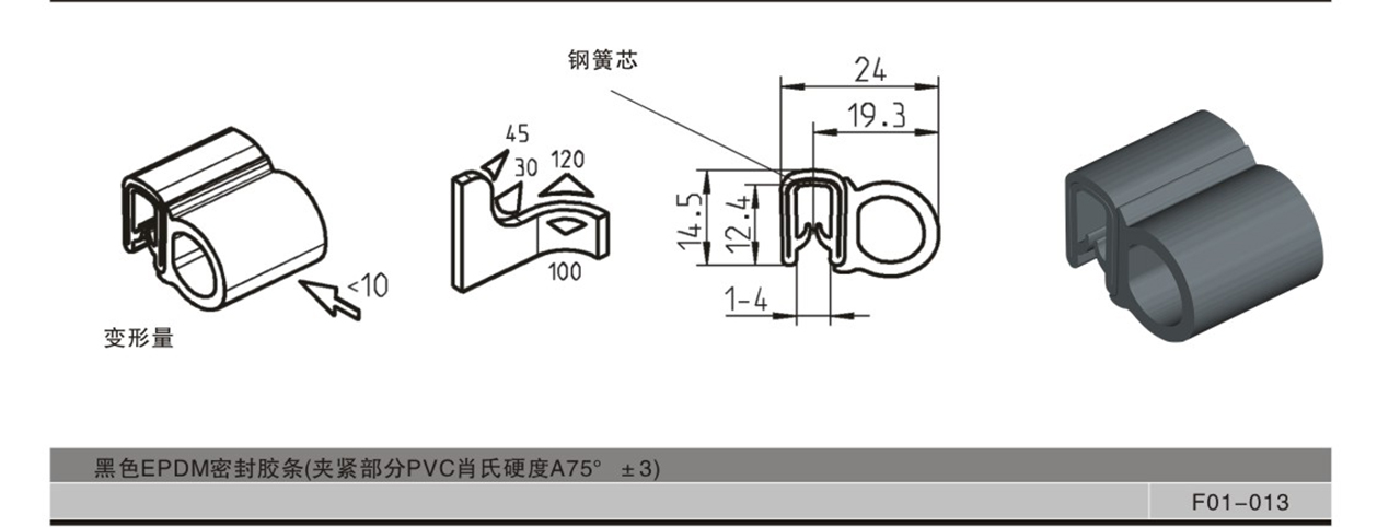 自夾緊式密封膠條