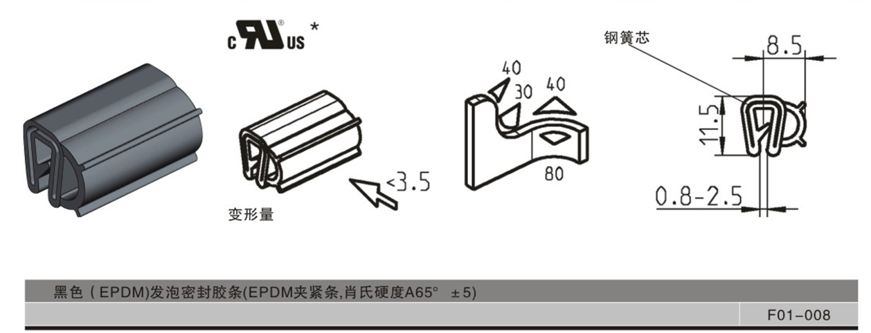 自夾緊式密封膠條