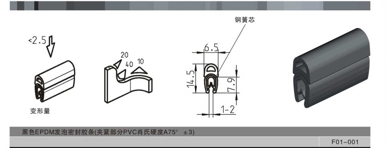 自夾緊式密封膠條